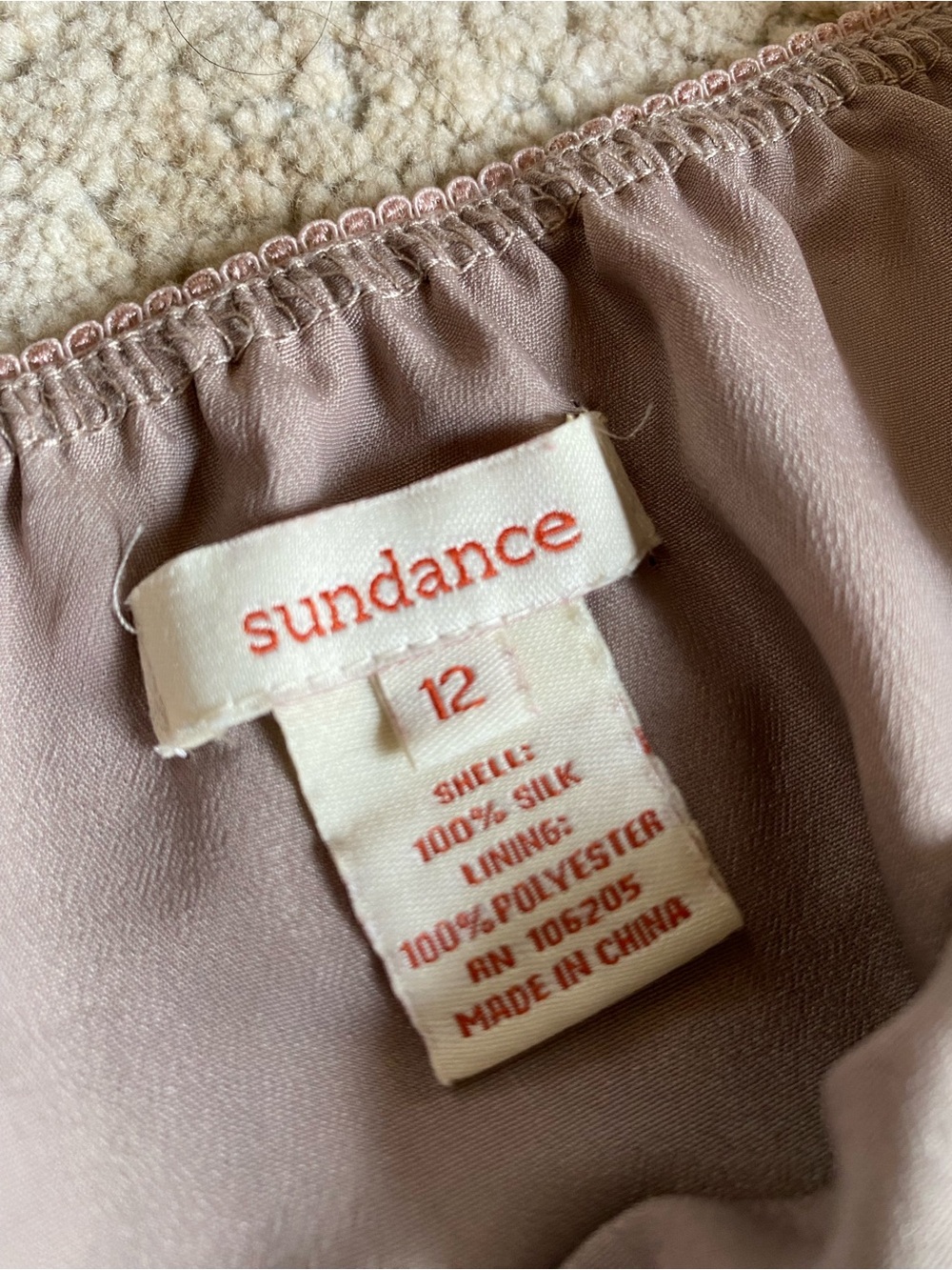 Sundance 100% Silk Floral Print Mauve Pink A-Line Midi Skirt Elasticated Waist - Picture 5 of 7